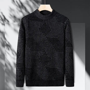 Men's Casual Striped Sweater - Hayes Carter