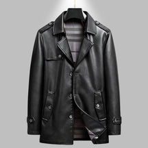 Velvoro Genuine Leather Coat - Hayes Carter