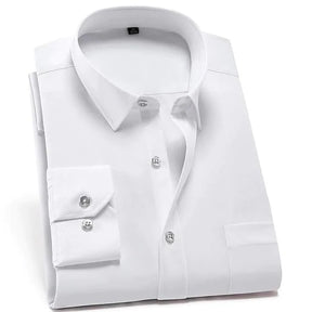 Camisa Social Masculina Elástica Anti-Estiramento - Rinove Store